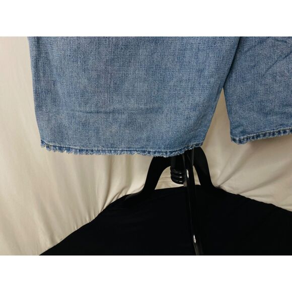 Source Jean's Men's Denim Shorts Blue Retro Loose mixed wash Size 36 X 14 - Picture 8 of 11